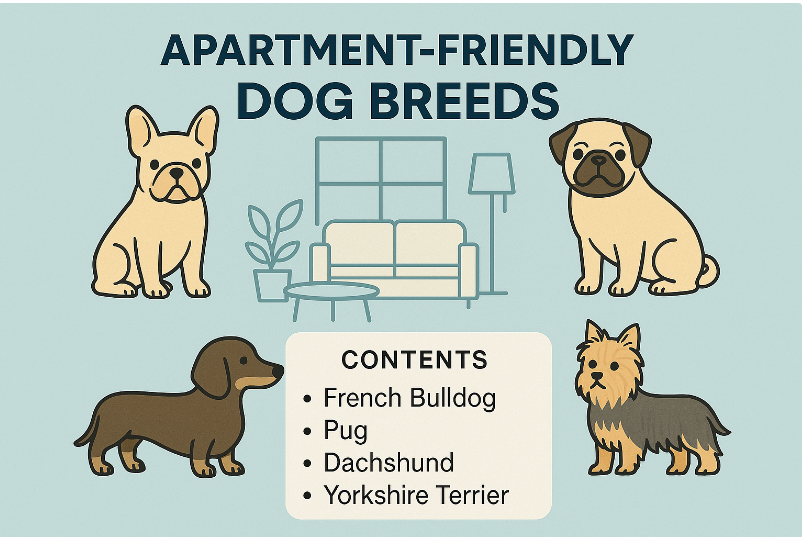 Calm small dog relaxing in a bright city apartment with plants