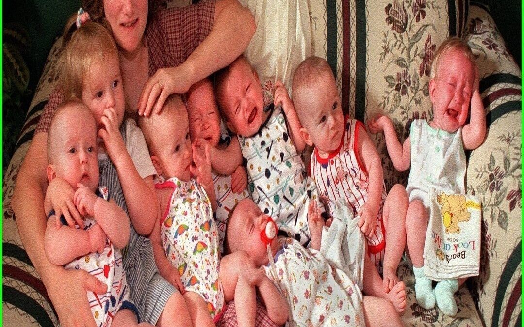 A woman gave birth to seven babies
